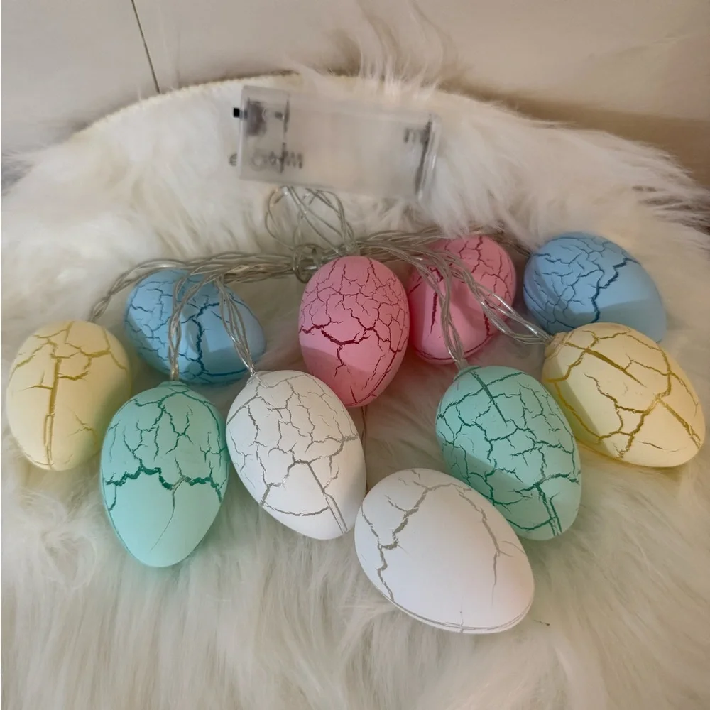 Colorful Easter Egg Shaped String Lights LED Lights Decoration Battery Powered